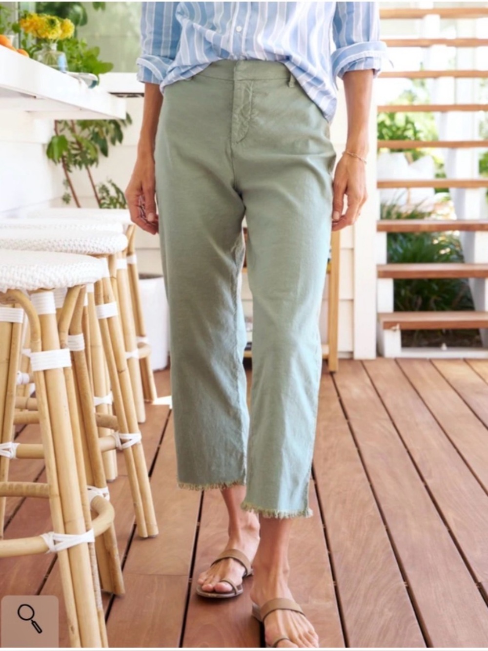 Frank & Eileen Kinsale Pants Green Size 8